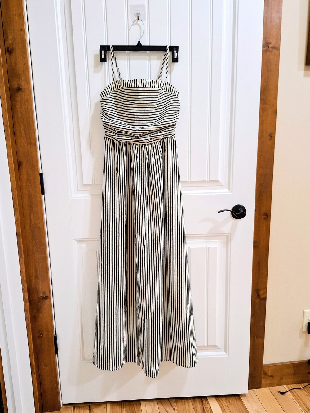 NWOT Women Black and White Striped Sundress - Classic Summer Dress